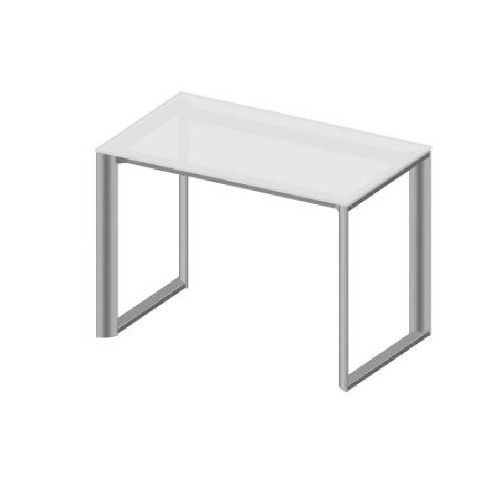 Приставной стол (белое стекло "Оптивайт") 1000x600x710