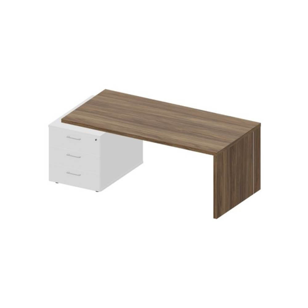 Стол на опорной тумбе 3 ящ.1600x900x735 (левый)