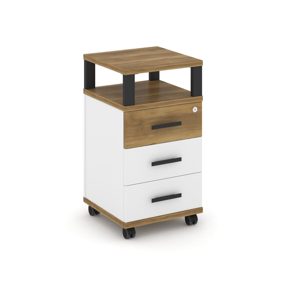 Тумба мобильная 3 ящ. с надставкой 420x420x782