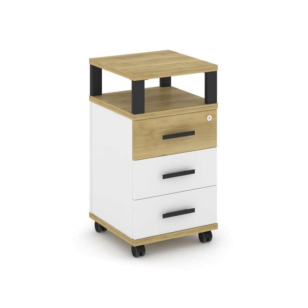 Тумба мобильная 3 ящ. с надставкой 420x420x782