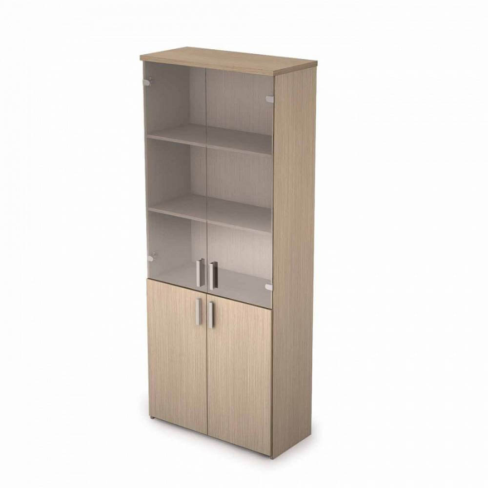 Шкаф комбинированный со стеклом высокий 5 ур. 790x370x1960