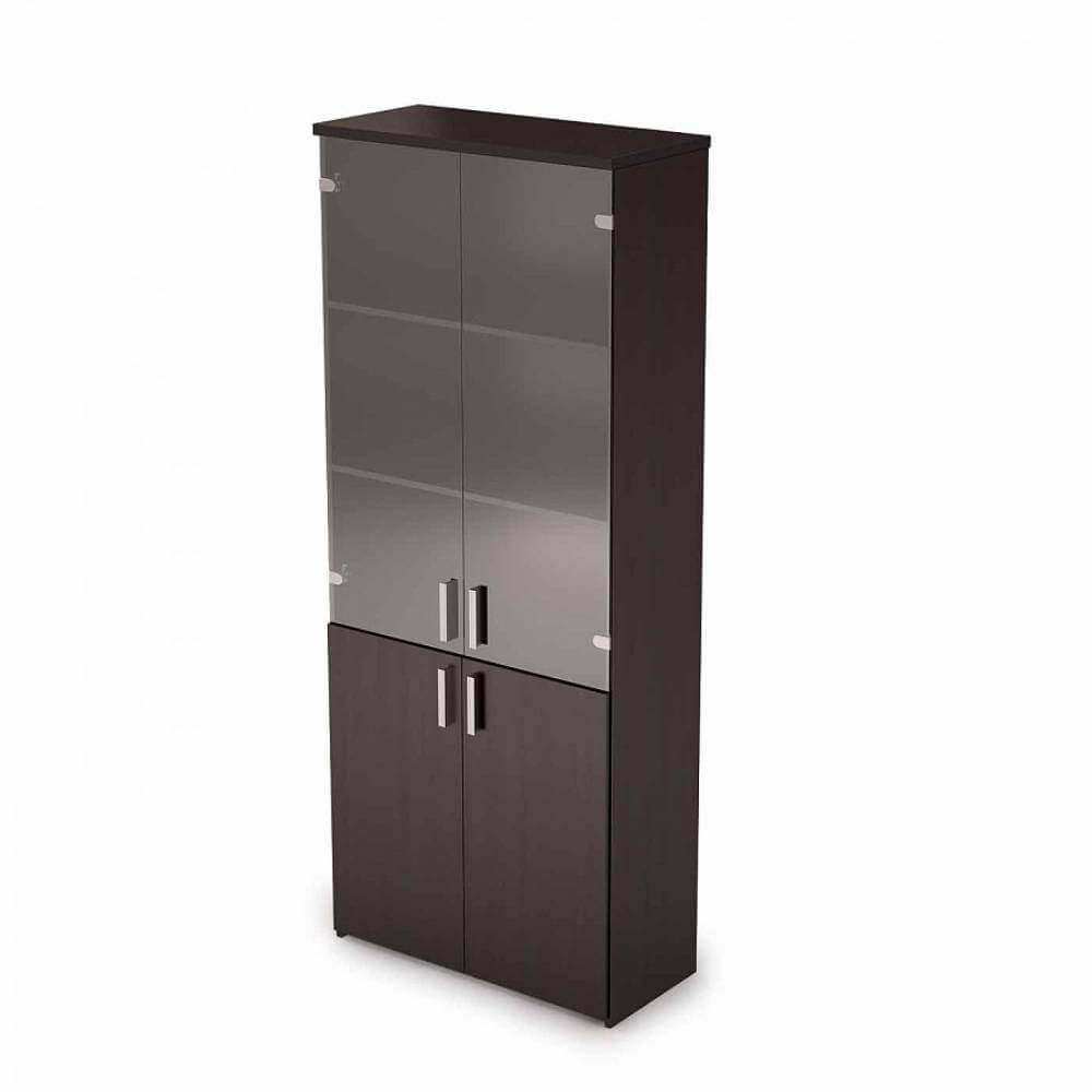 Шкаф комбинированный со стеклом высокий 5 ур. 790x370x1960