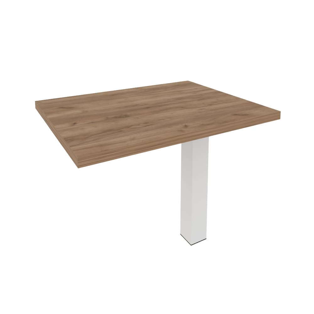 Брифинг-приставка для прямого стола (белый металл) 900x700x765