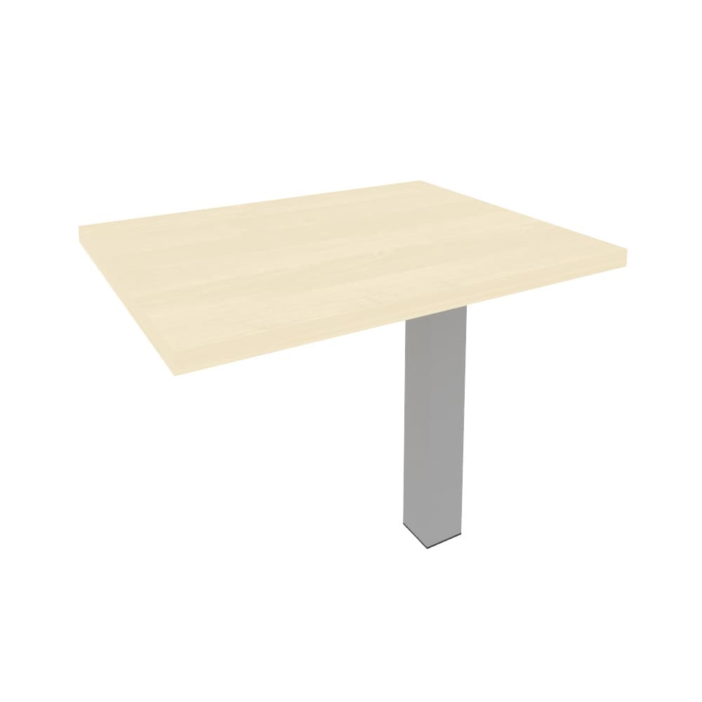 Брифинг-приставка для прямого стола (серый металл) 900x700x765