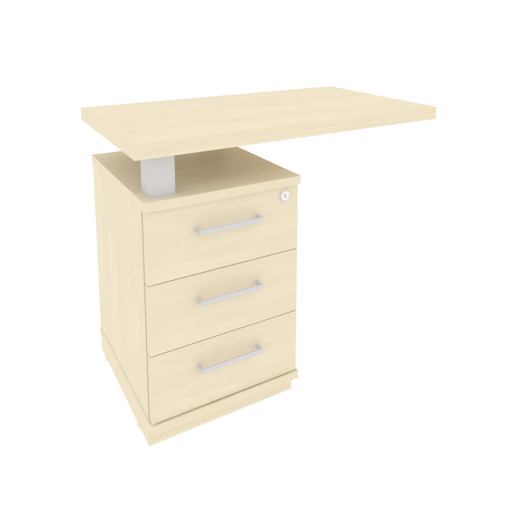 Тумба приставная для прямого стола (левая) 900x500x765