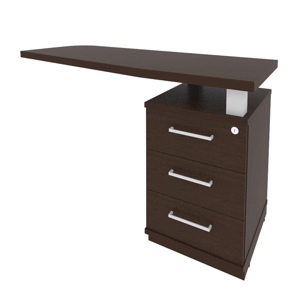 Тумба приставная для криволинейного стола (правая) 1300x500x765