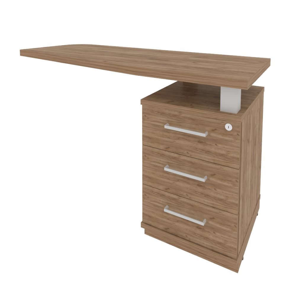 Тумба приставная для криволинейного стола (правая) 1300x500x765