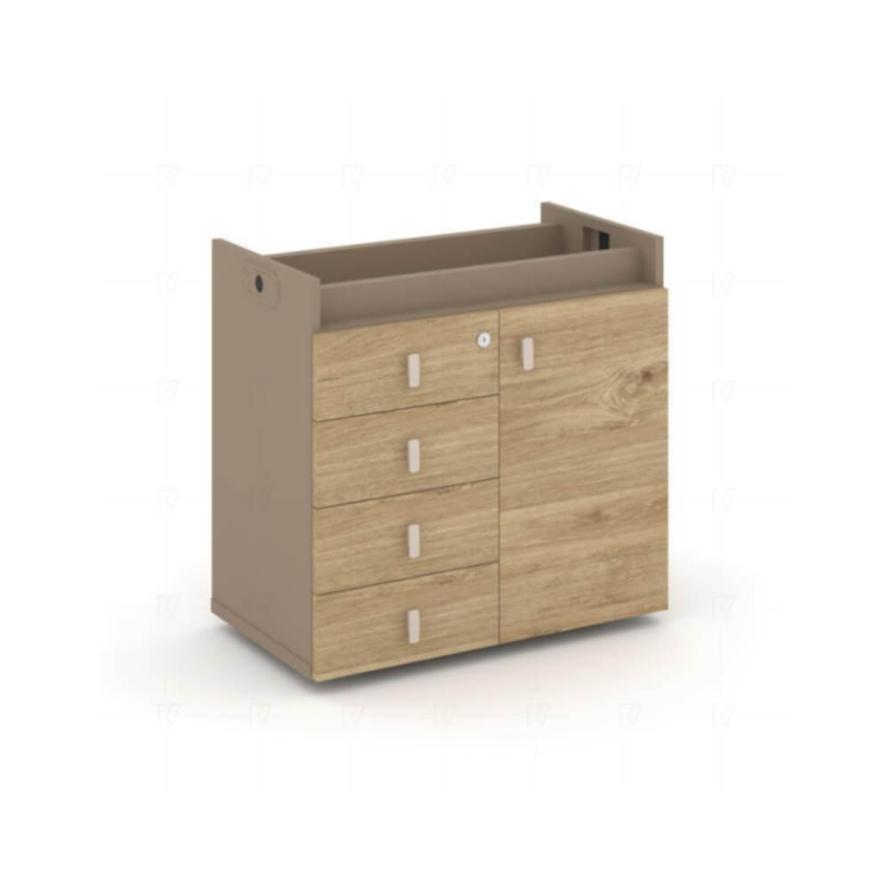 Тумба опорная - фасад + ящики 750x406x725