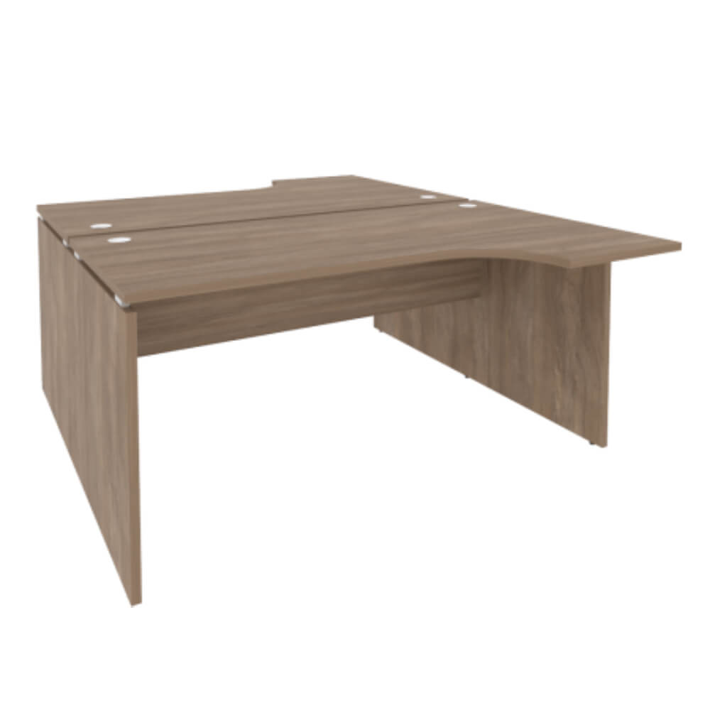 Эргономичная рабочая станции  на ЛДСП опорах 1580x1995x750