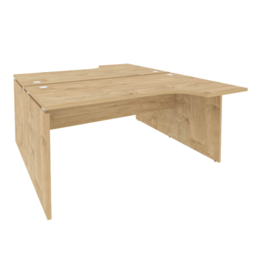 Эргономичная рабочая станции  на ЛДСП опорах 1580x1995x750