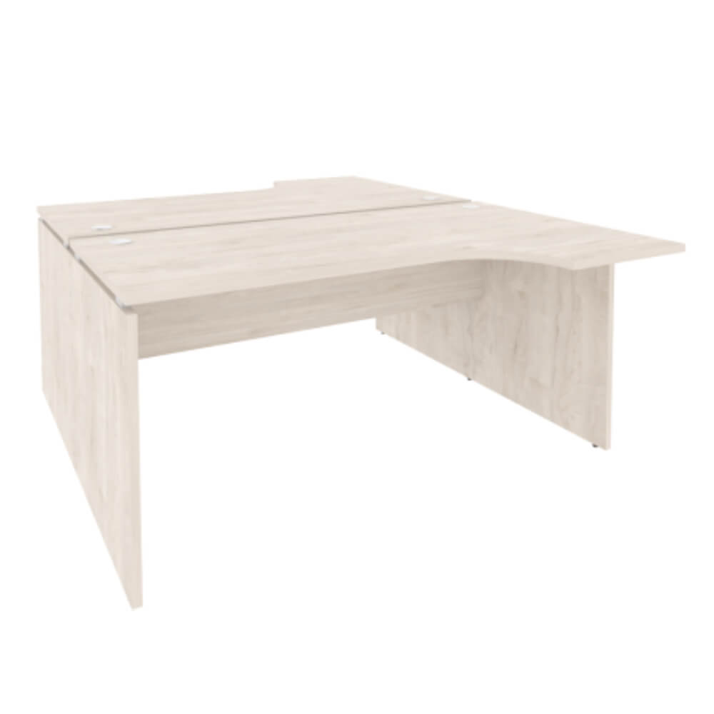 Эргономичная рабочая станции  на ЛДСП опорах 1580x1995x750