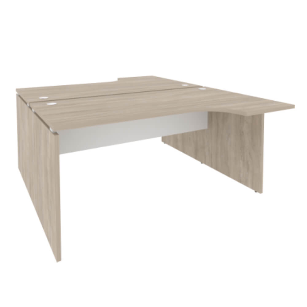 Эргономичная рабочая станции  на ЛДСП опорах 1580x1995x750