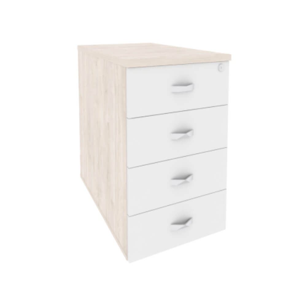 Тумба приставная/опорная 4 ящ. 432x720x750