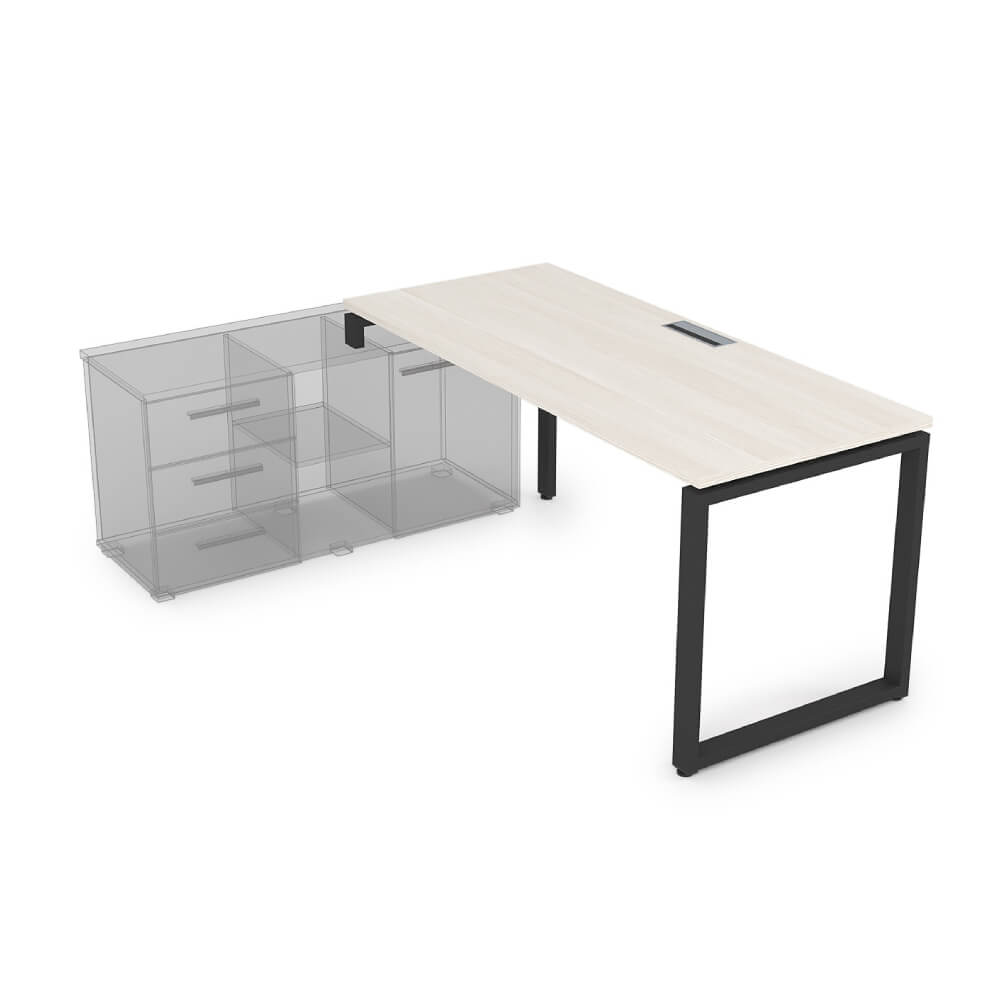 Стол рабочий левый 1600x700x750 (три опоры)