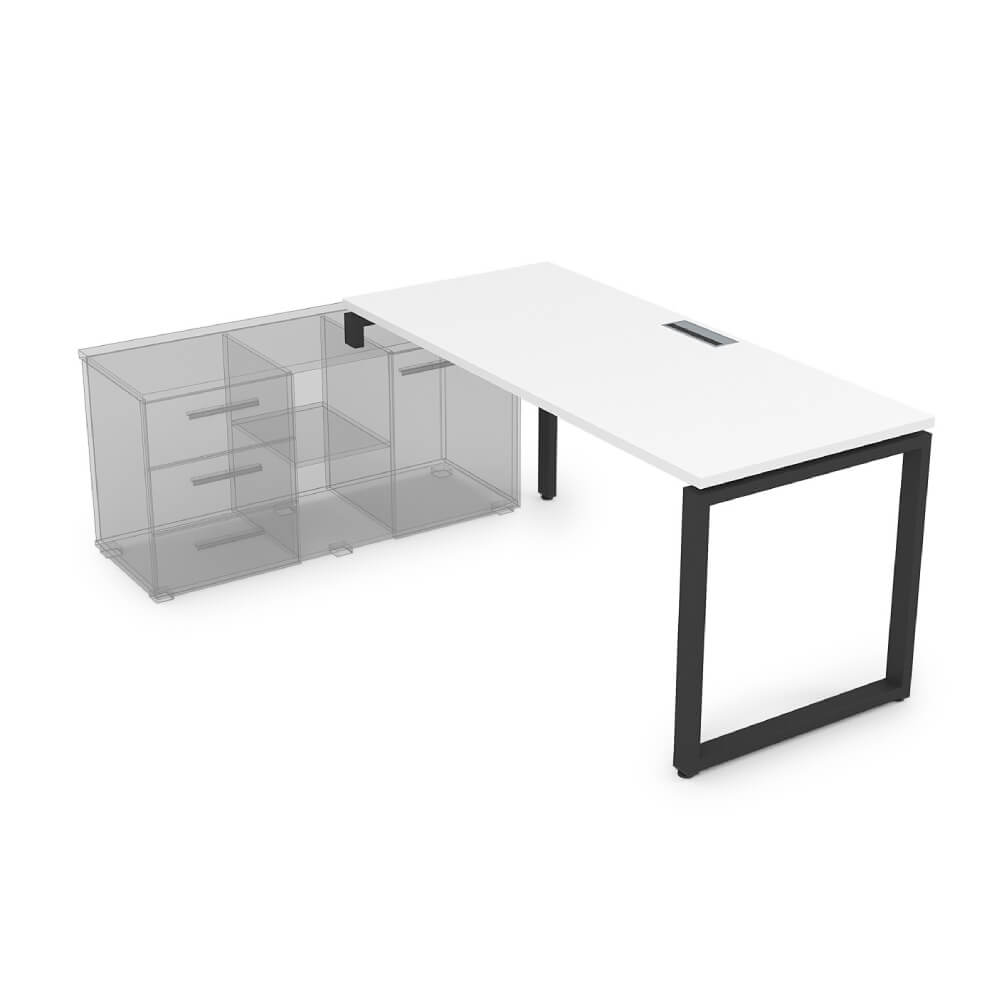 Стол рабочий правый 1600x700x750 (три опоры)