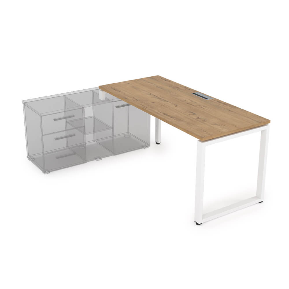 Стол рабочий правый 1600x700x750 (три опоры)