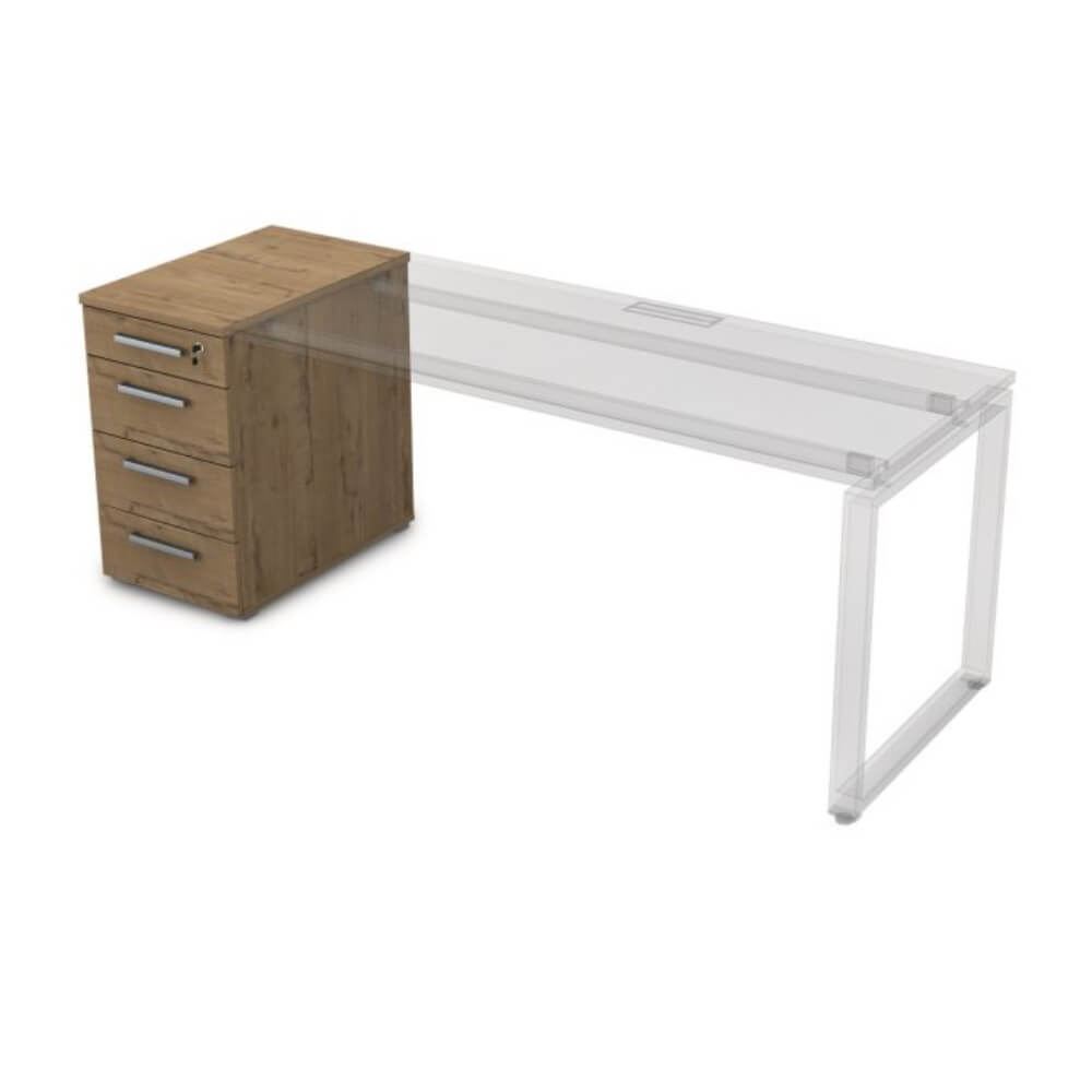 Тумба приставная 4 ящ. 450x800x750