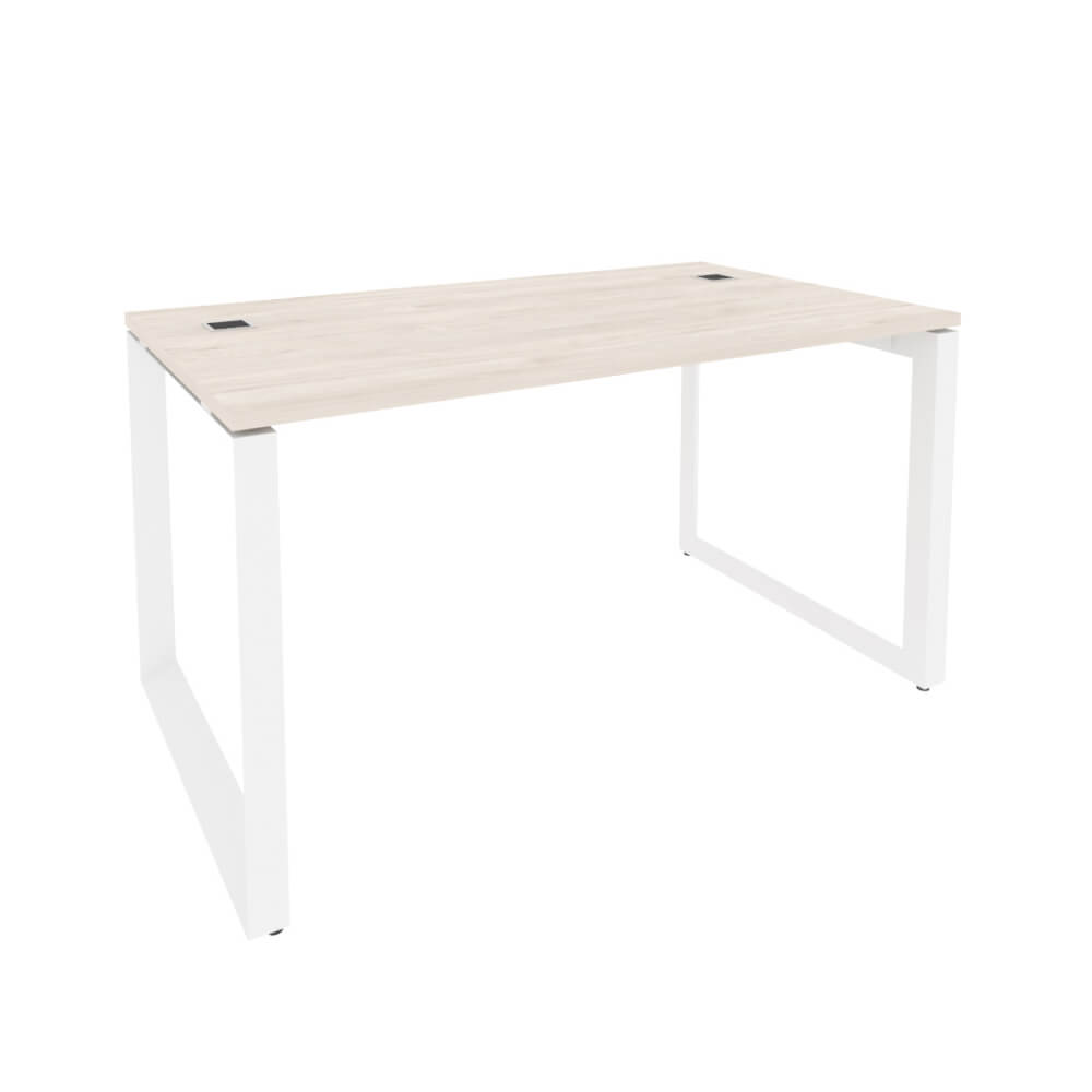 Стол руководителя на О-обр. м/к белый 1380x800x750