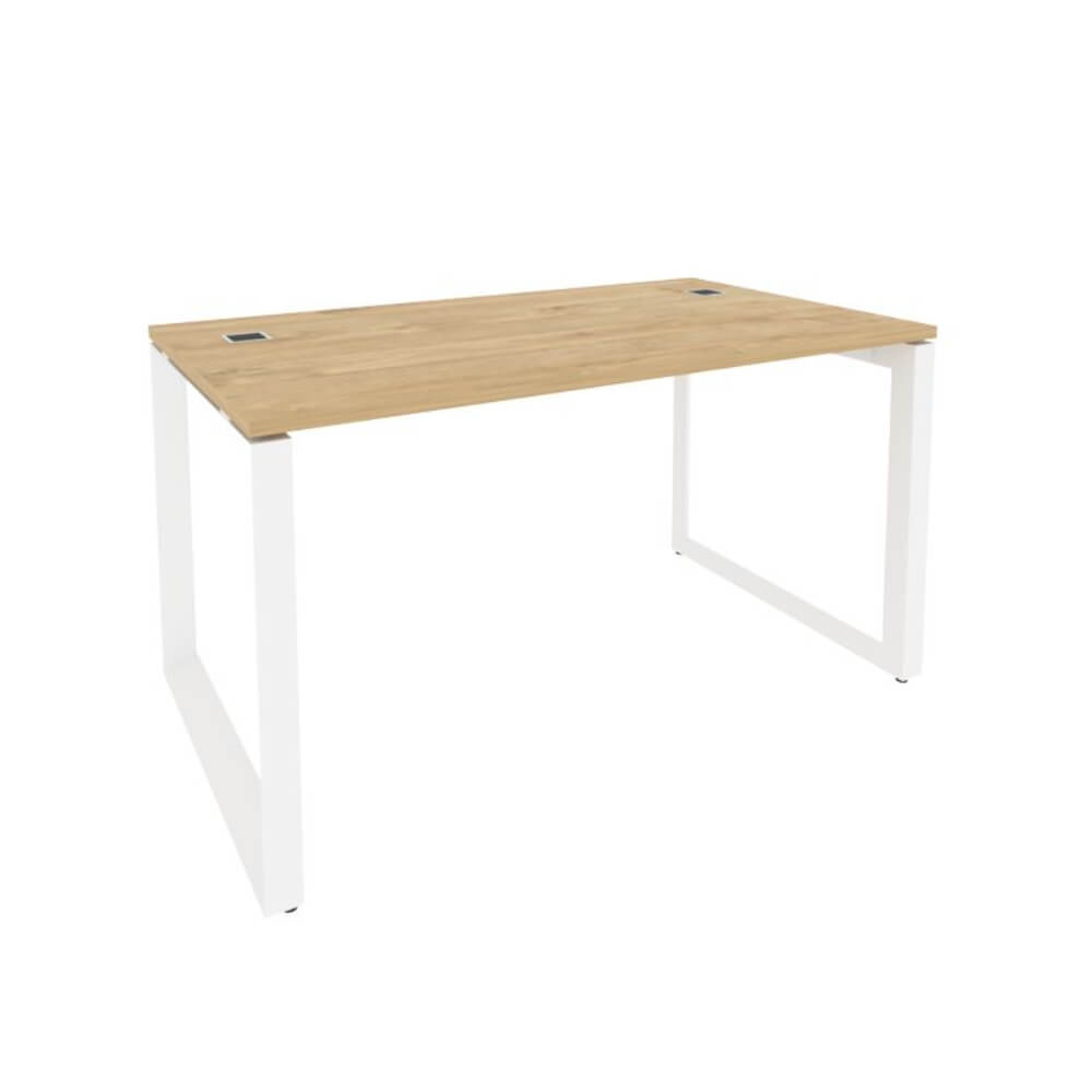 Стол руководителя на О-обр. м/к белый 1380x800x750