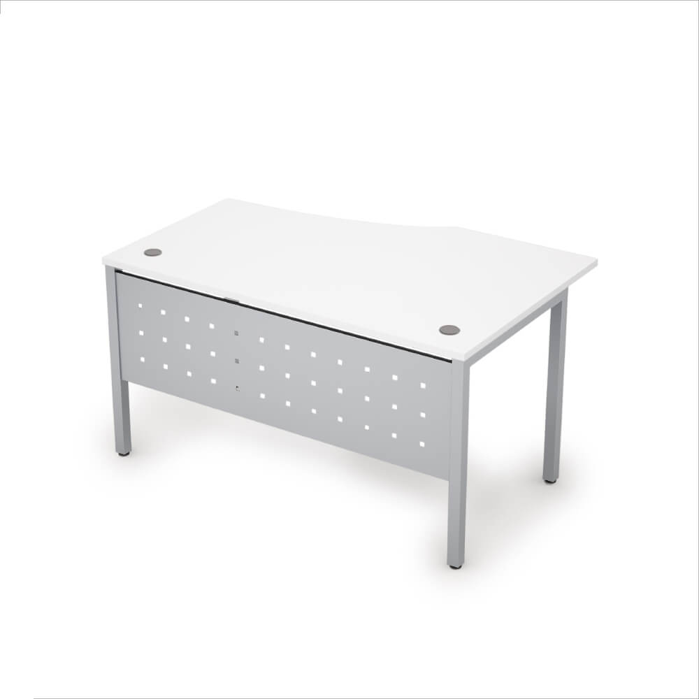 Стол эргоном. левый с экраном из металла 1400x900x750