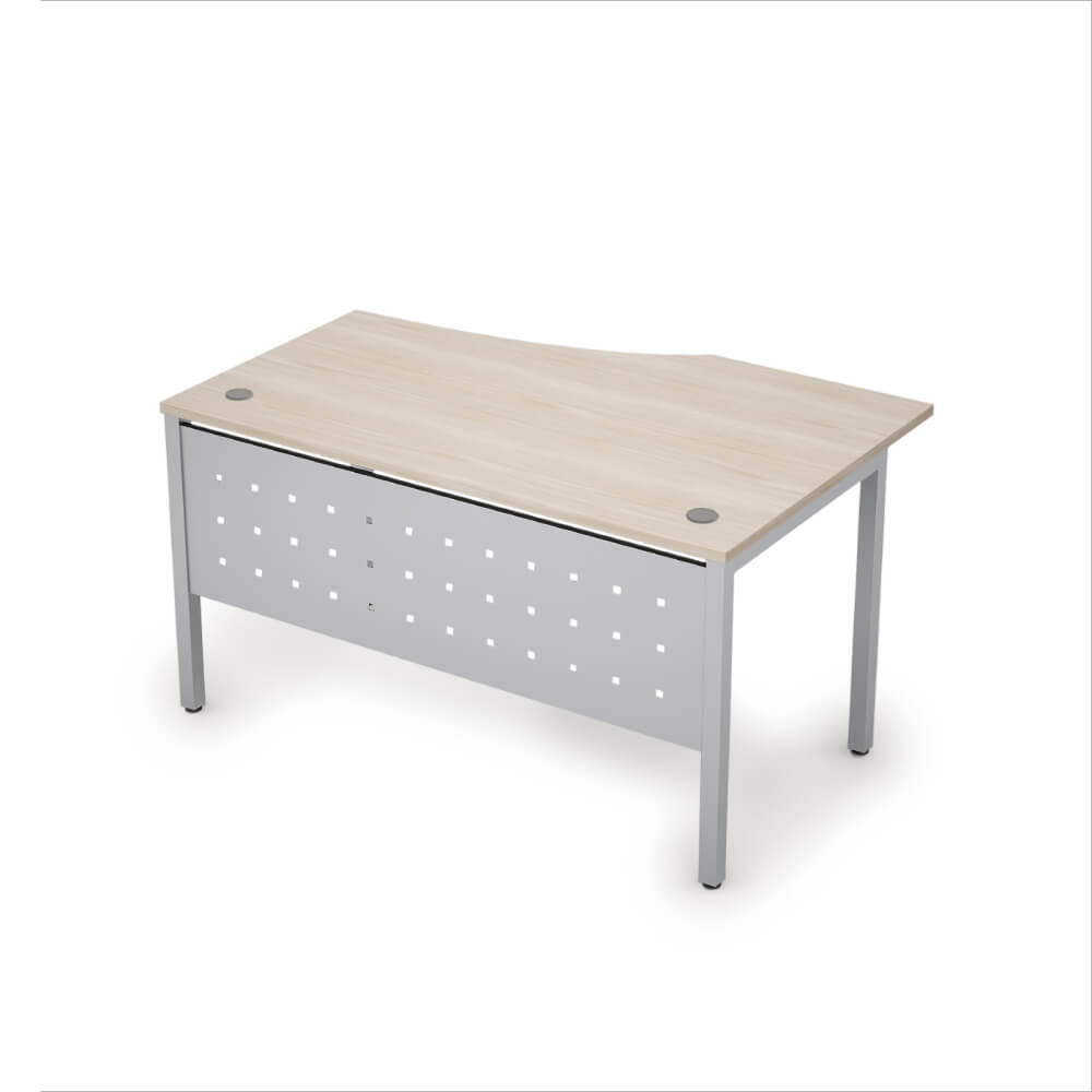 Стол эргоном. левый с экраном из металла 1400x900x750