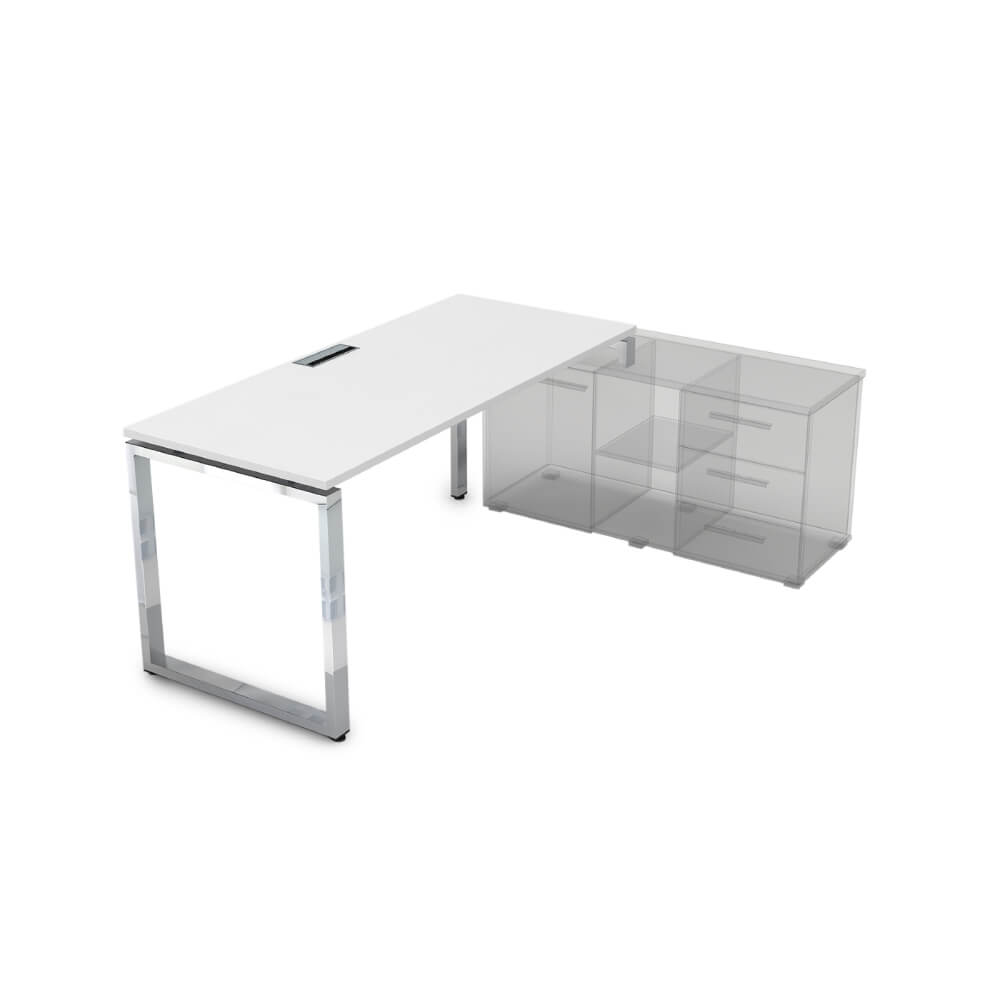 Стол рабочий правый на О-обр. м/к. 2000x900x750