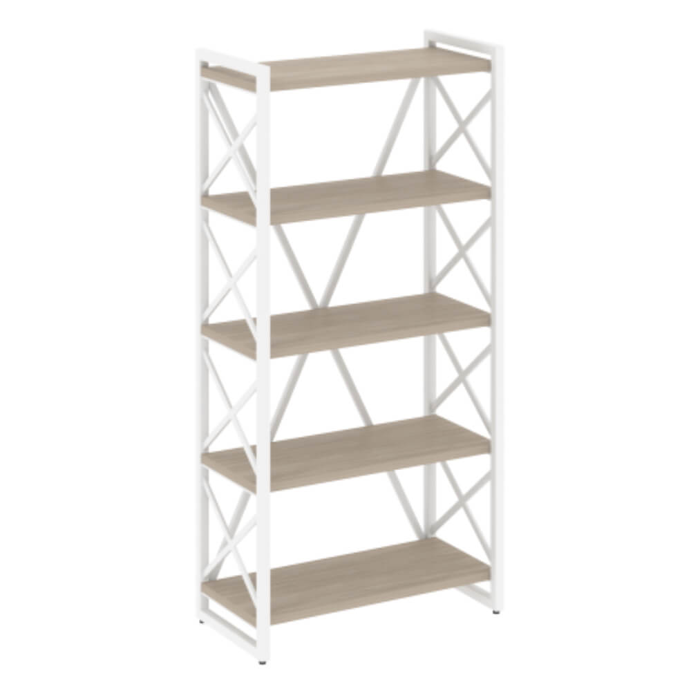 Стеллаж широкий 5 ур.на регулируемых опорах 800x400x1650