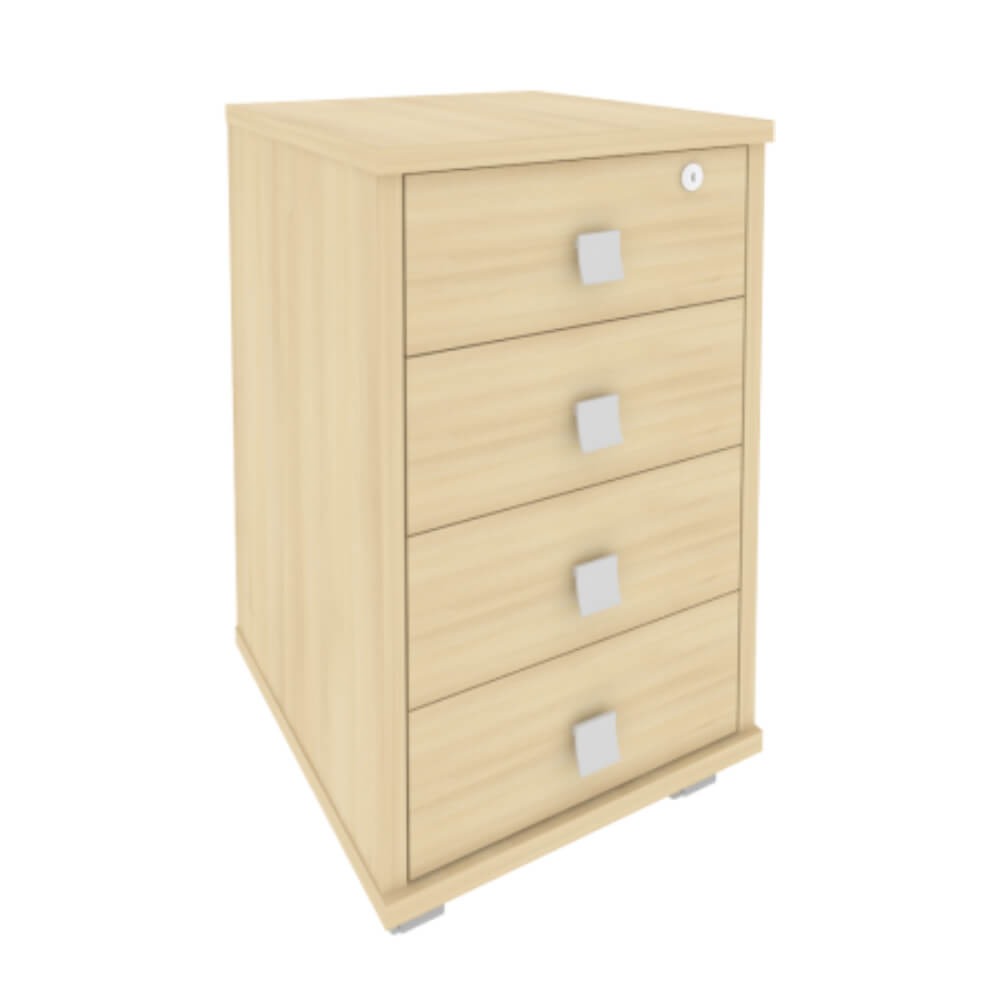 Тумба подкатная 4 ящ. с фолдингом 420x450x714