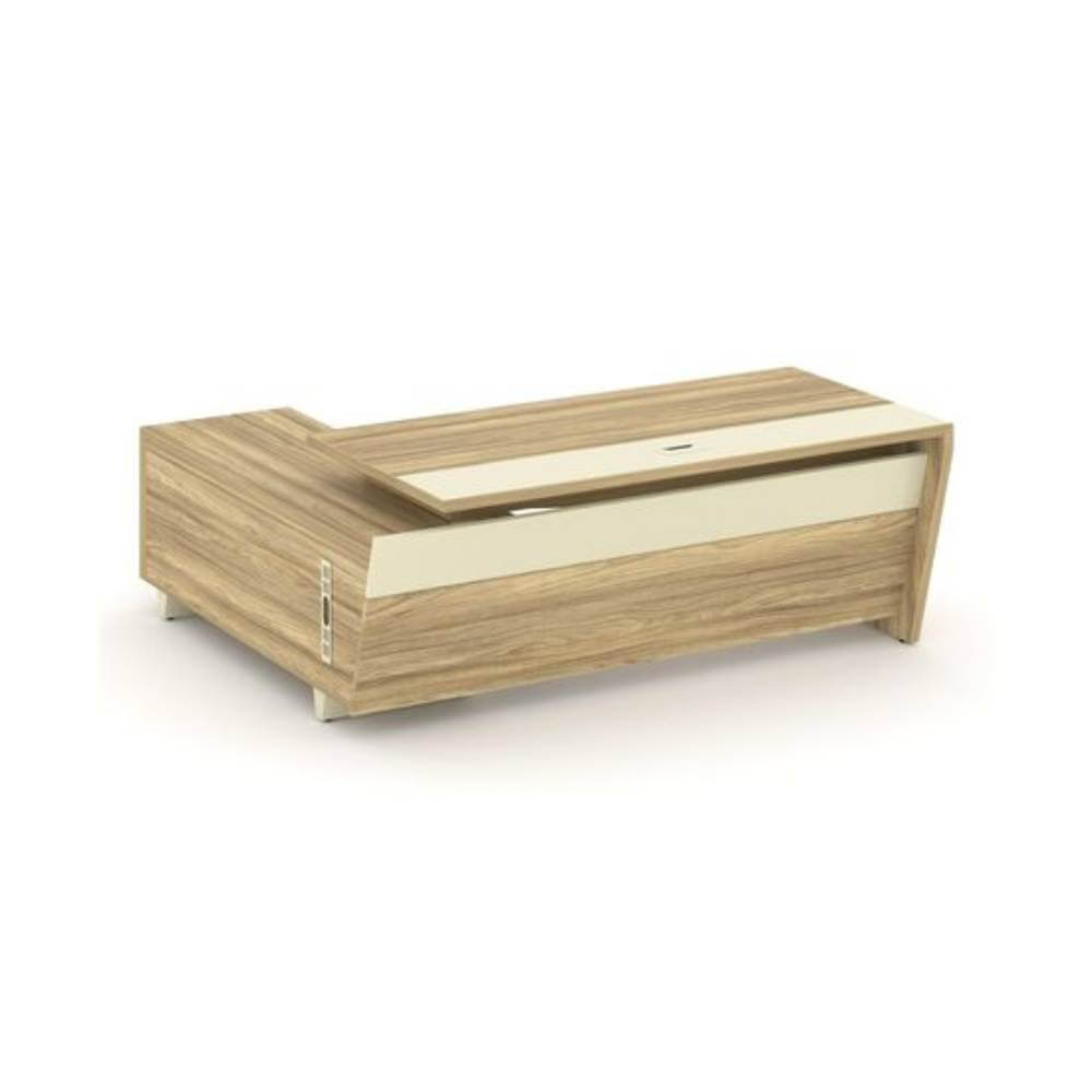 Стол руководителя с опорной тумбой, правый 2000x1800x750