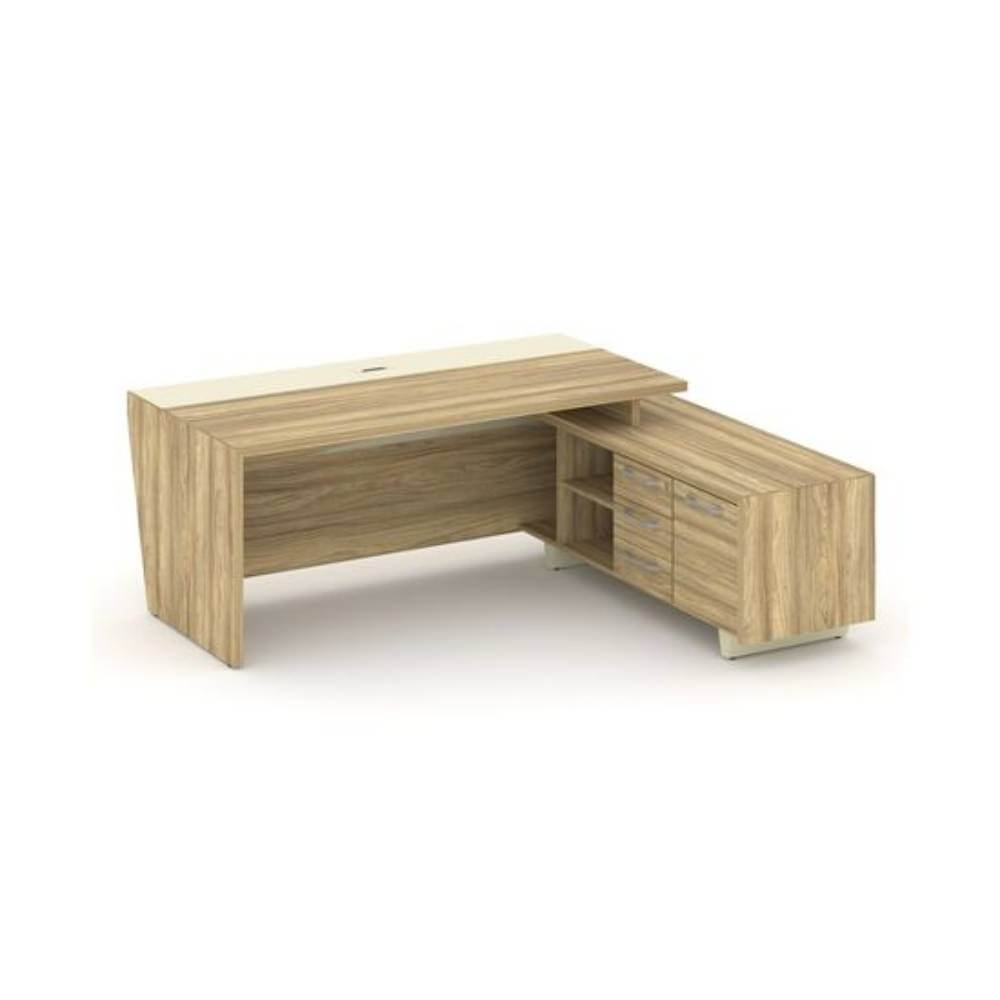 Стол руководителя с опорной тумбой, правый 2000x1800x750