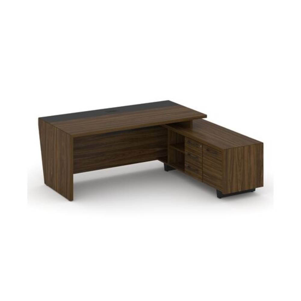 Стол руководителя с опорной тумбой, правый 2000x1800x750