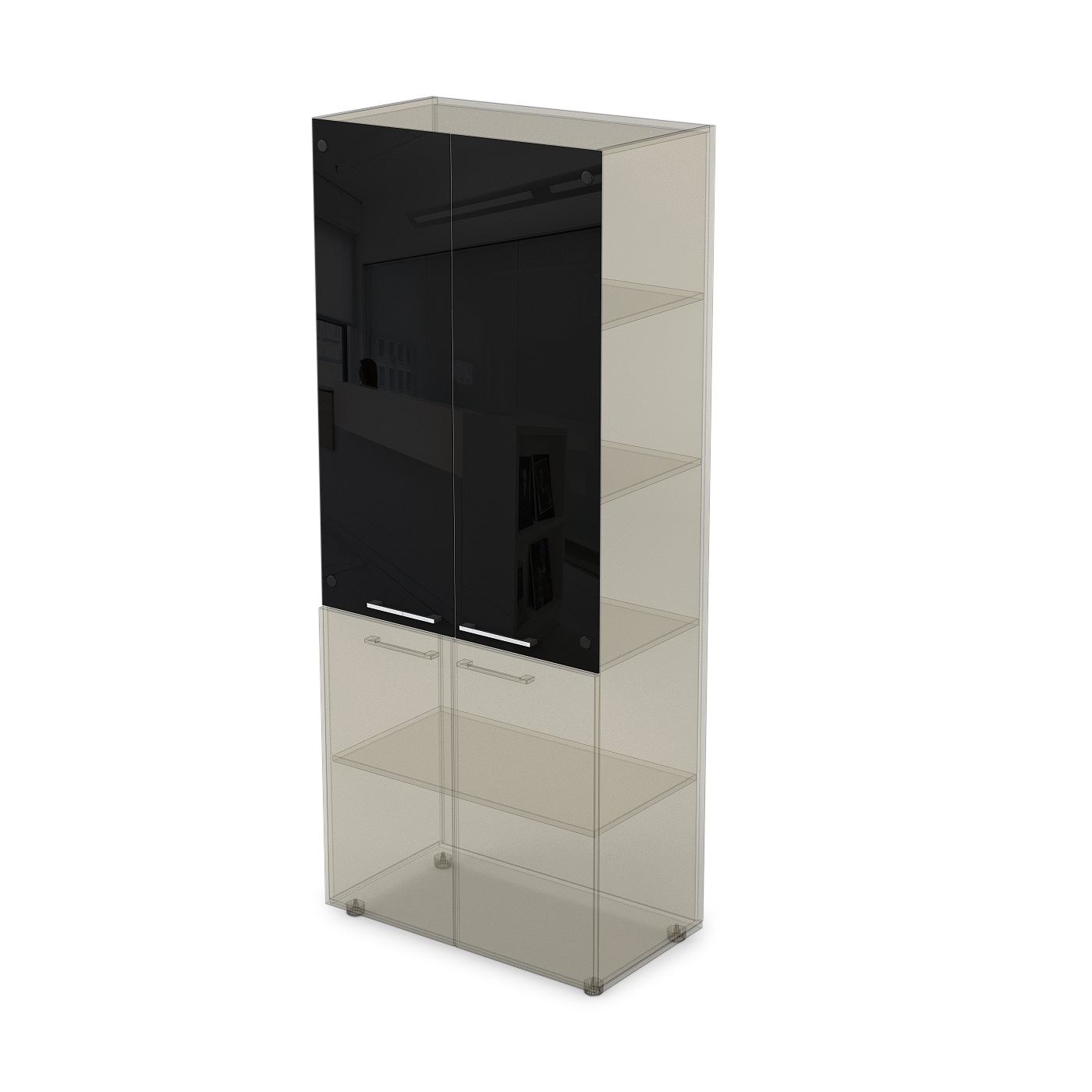 Двери стеклянные (комплект) (396x4x1148)x2