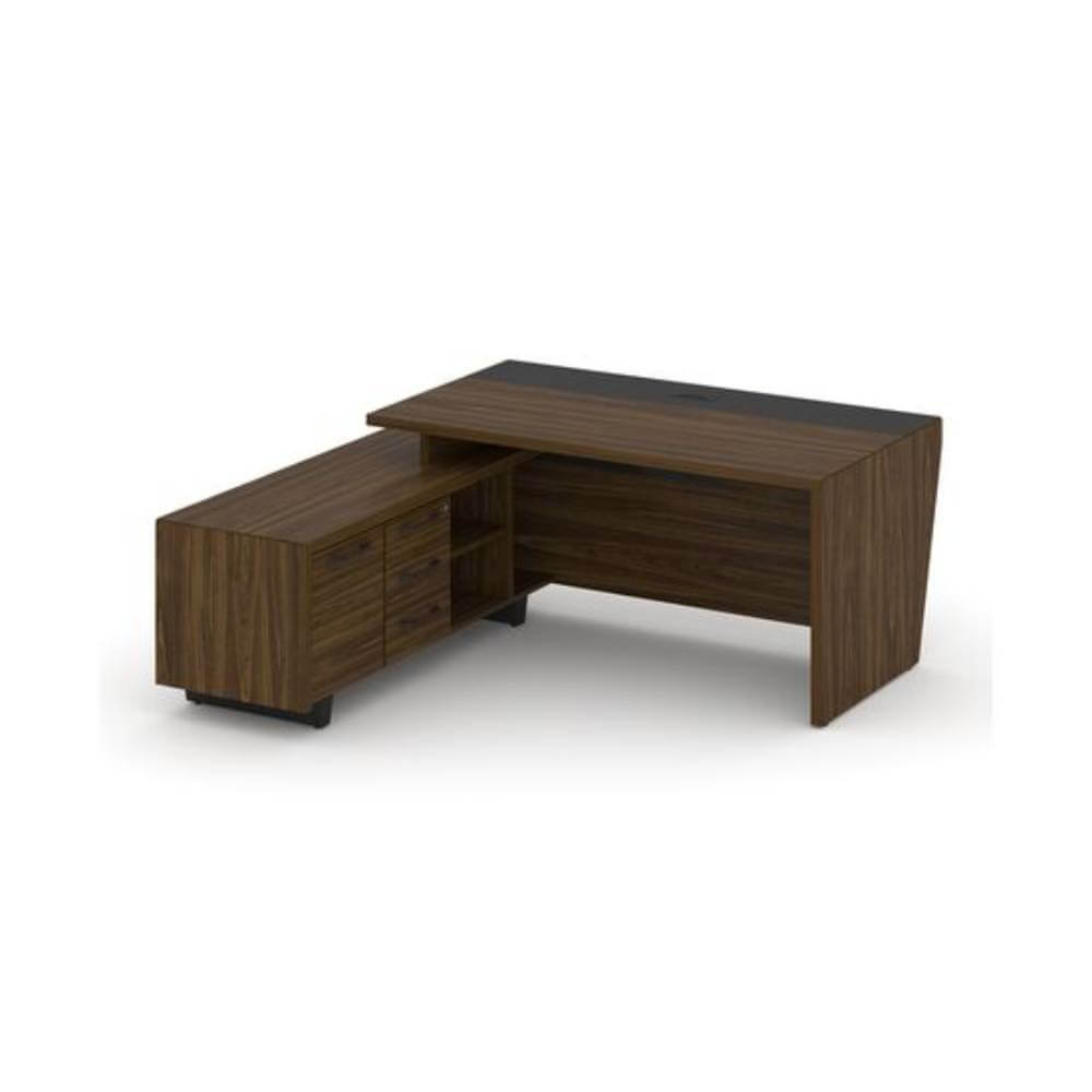 Стол руководителя с опорной тумбой, левый 1800x1800x750