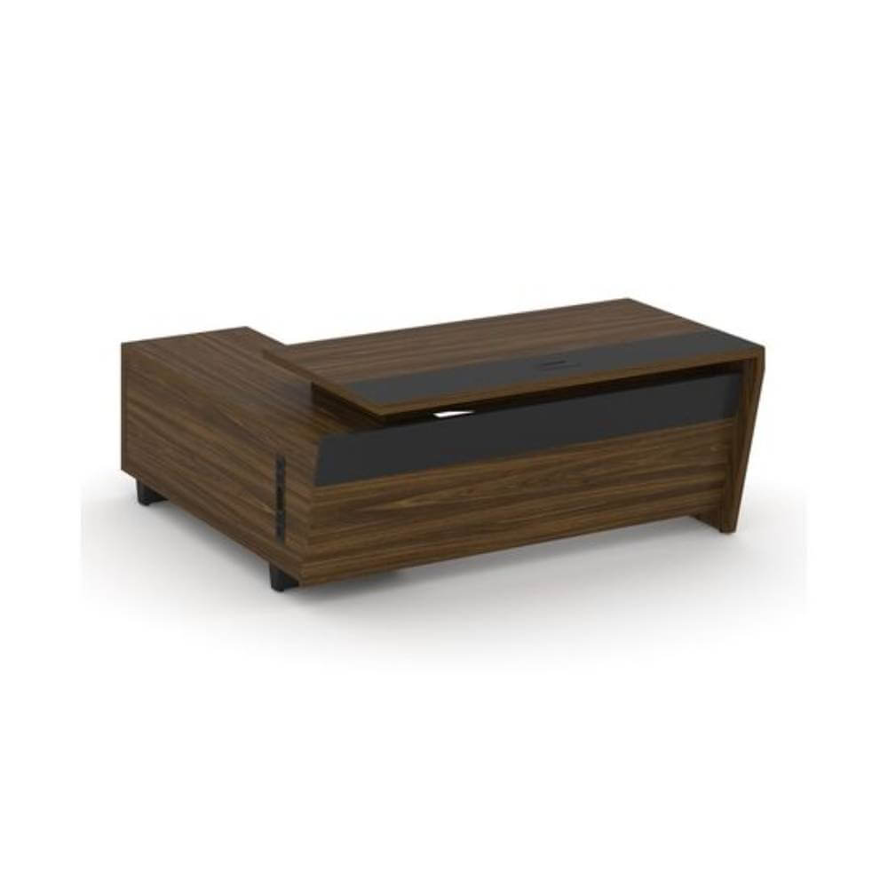 Стол руководителя с опорной тумбой, правый 1800x1800x750