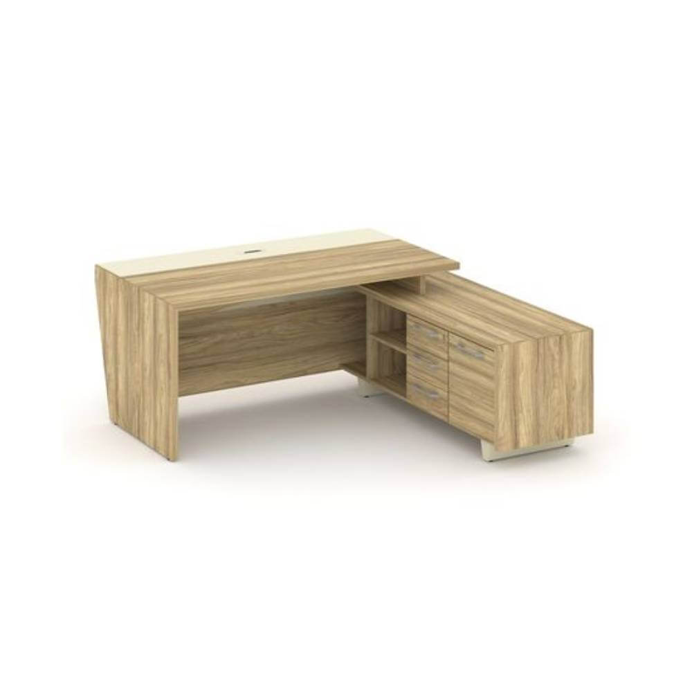 Стол руководителя с опорной тумбой, правый 1800x1800x750