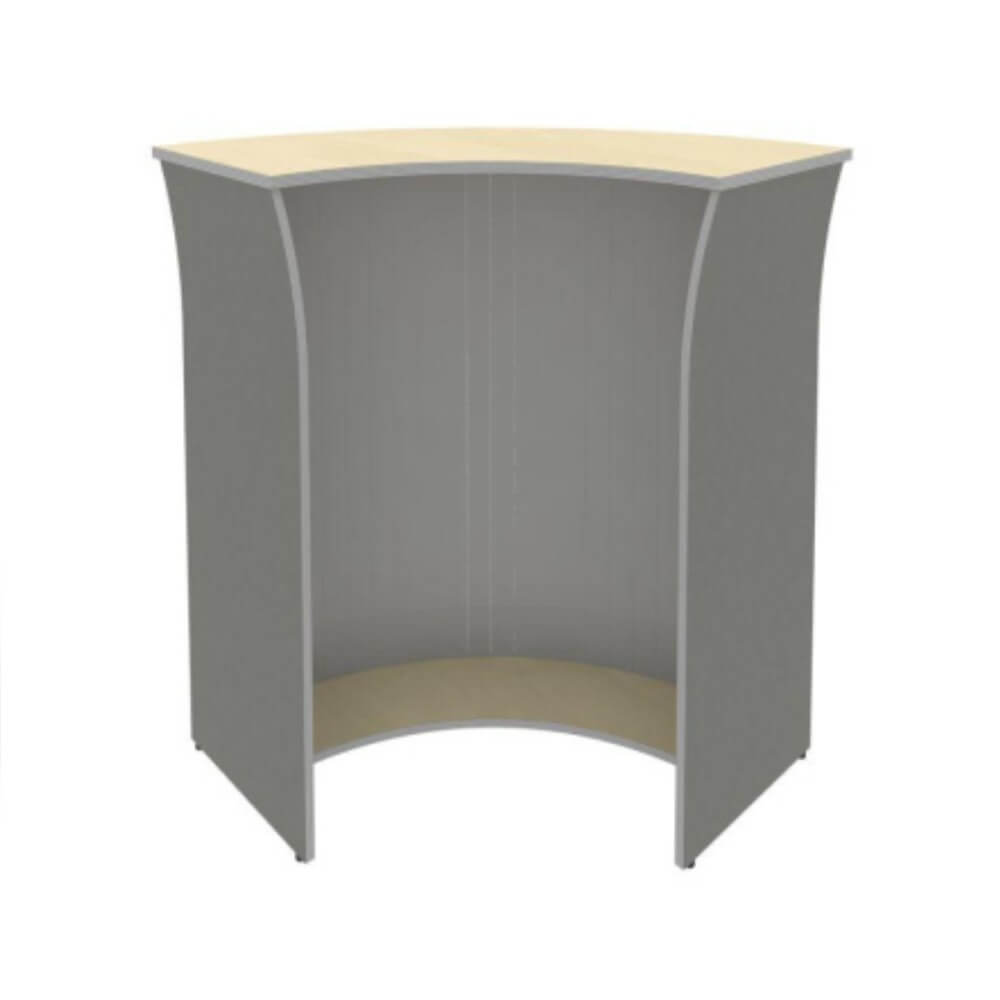 Стойка ресепшн угловая (радиусный элемент - ролета) 950x950x1150