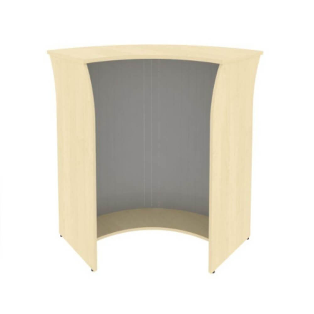 Стойка ресепшн угловая (радиусный элемент - ролета) 950x950x1150