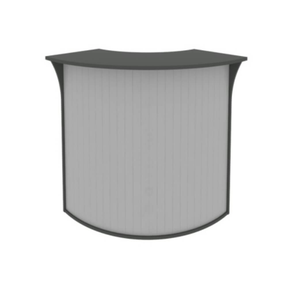 Стойка ресепшн угловая (радиусный элемент - ролета) 950x950x1150