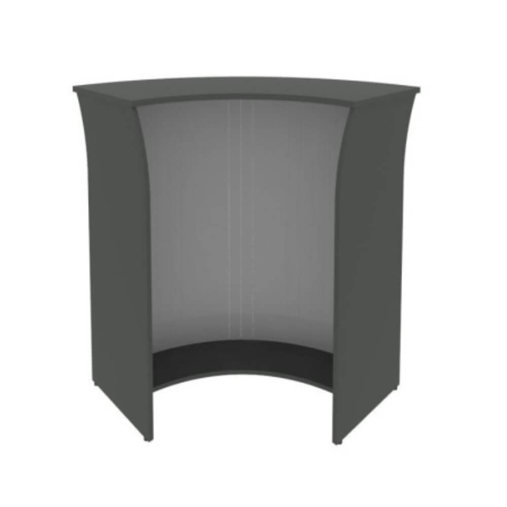 Стойка ресепшн угловая (радиусный элемент - ролета) 950x950x1150