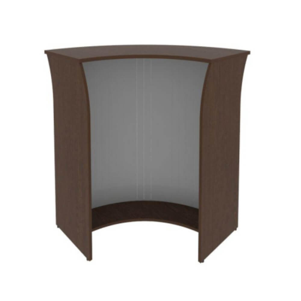 Стойка ресепшн угловая (радиусный элемент - ролета) 950x950x1150