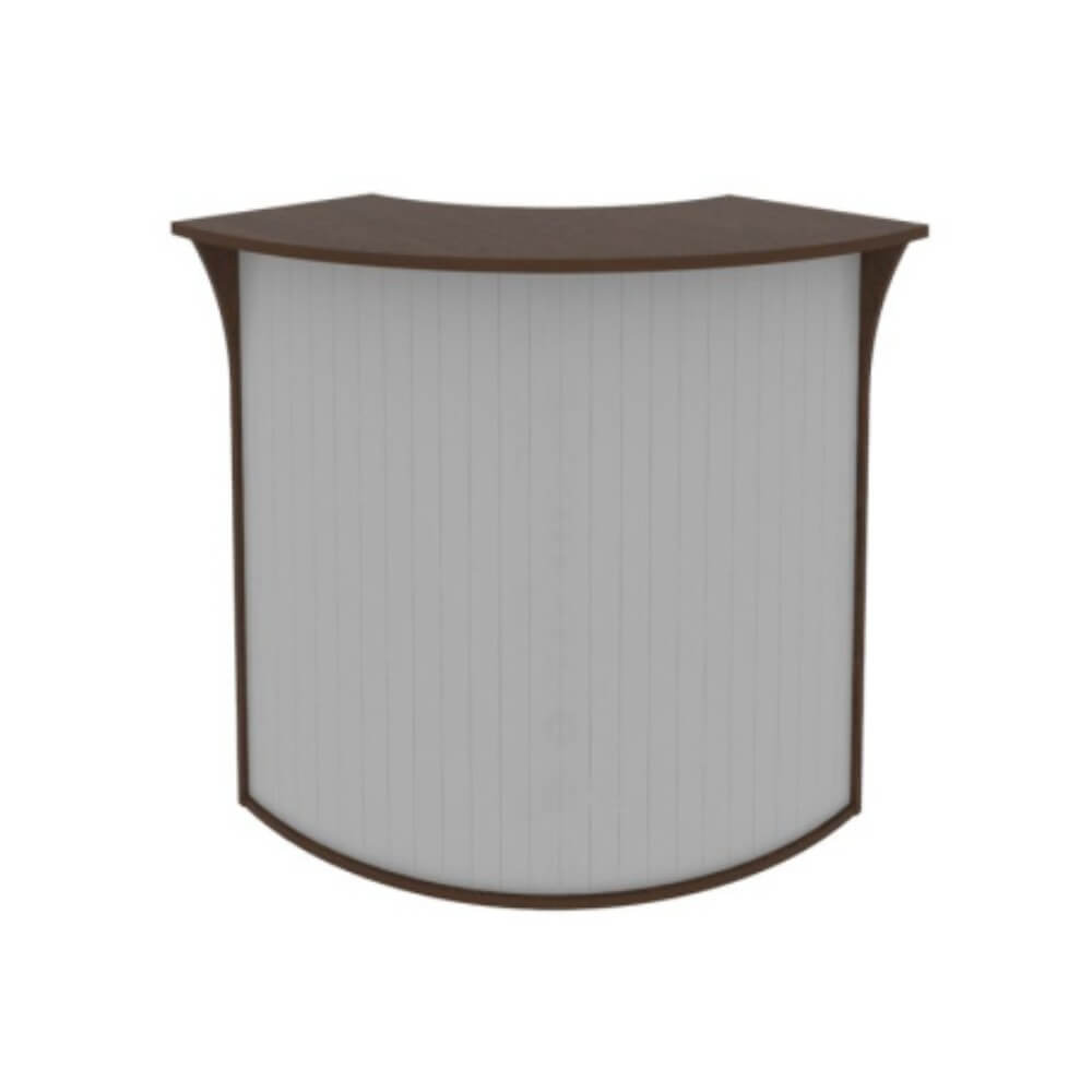 Стойка ресепшн угловая (радиусный элемент - ролета) 950x950x1150