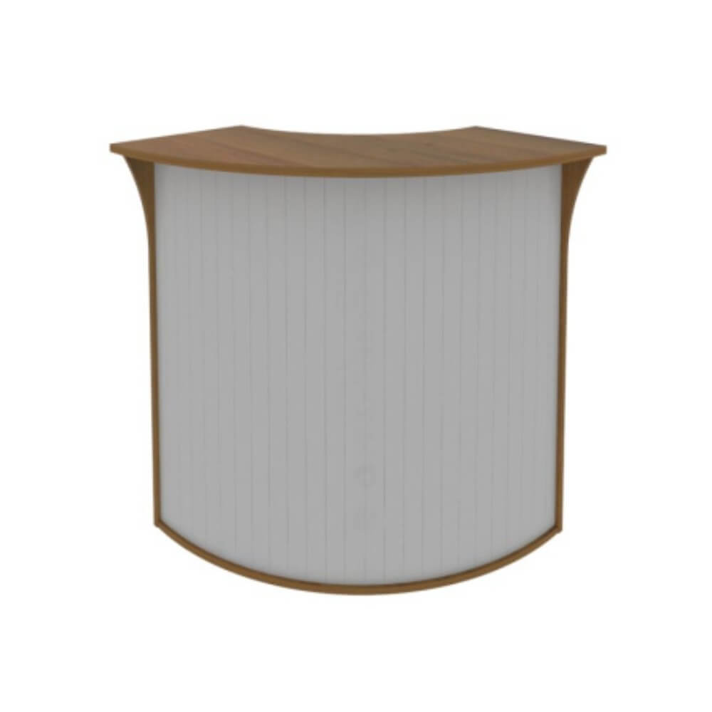 Стойка ресепшн угловая (радиусный элемент - ролета) 950x950x1150