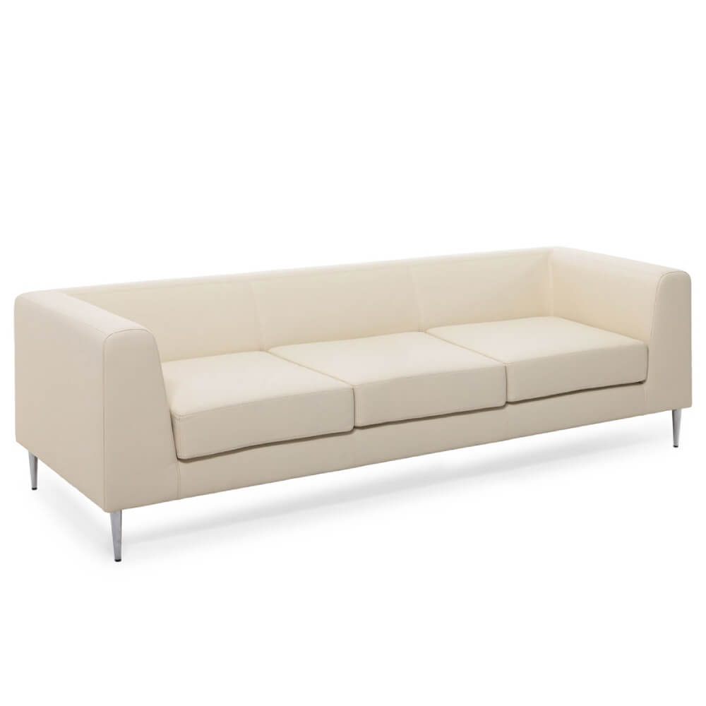 Диван трёхместный EVA 3 иск. кожа, хром 1980x770x620