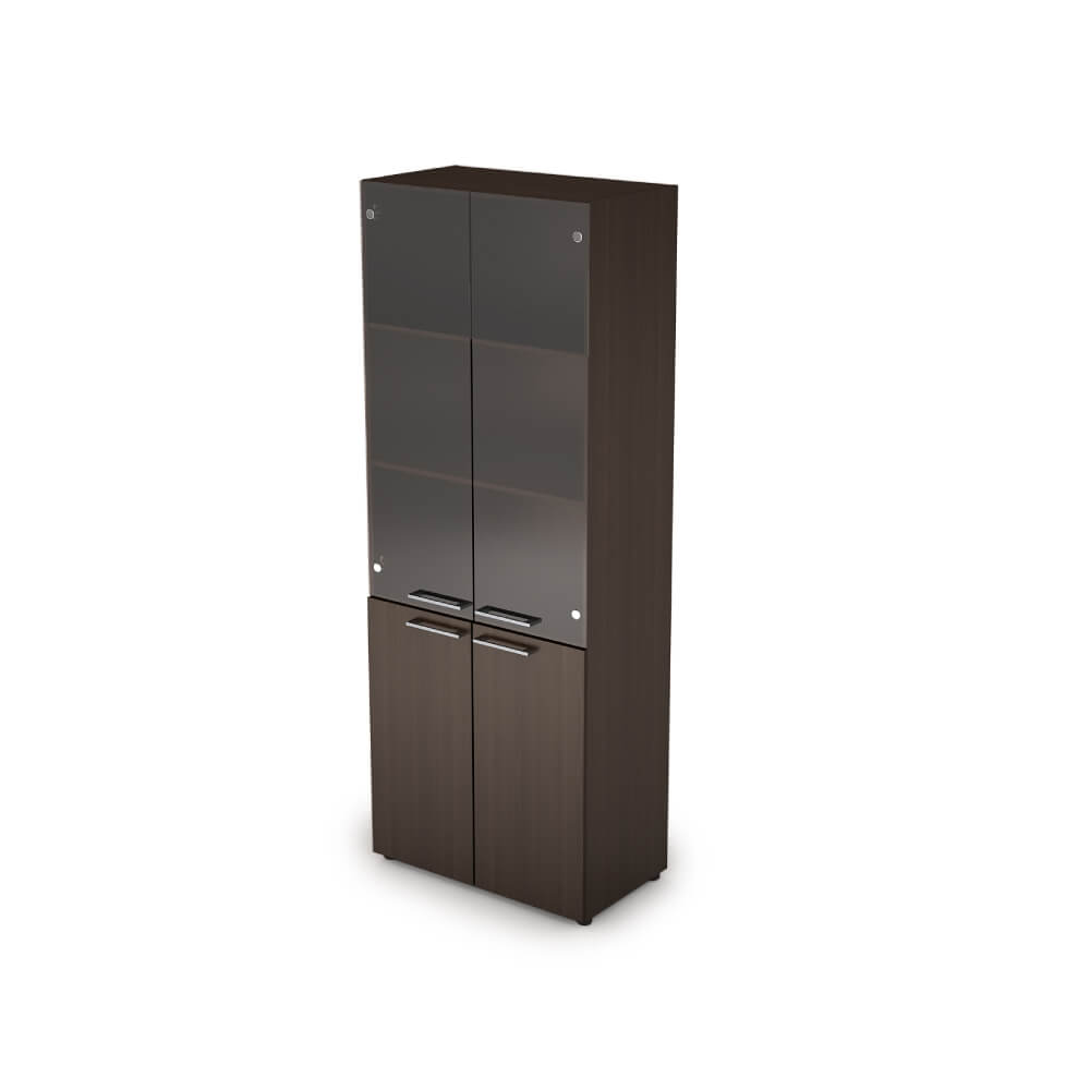 Шкаф-витрина 5 ур. 798х446х2112, тонированная бронза