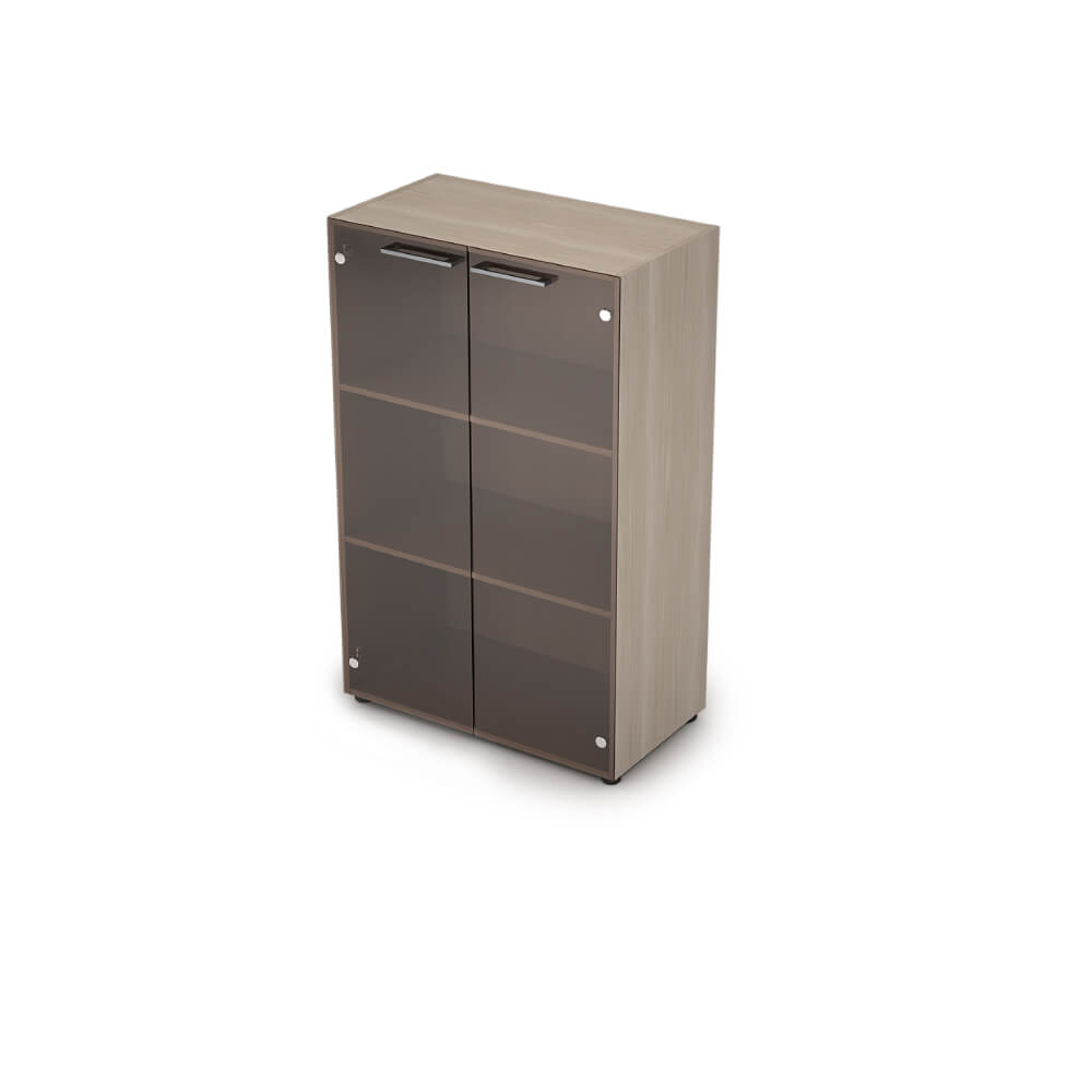 Шкаф-витрина 3 ур. 798х435х1277, тонированная бронза