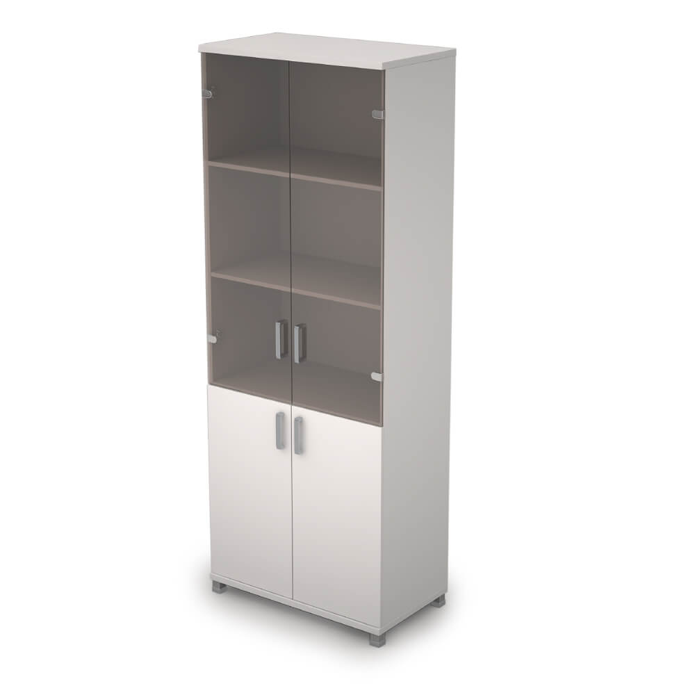 Шкаф-витрина (стекло-бронза) высокий широкий 800x450x2116 ХДФ 