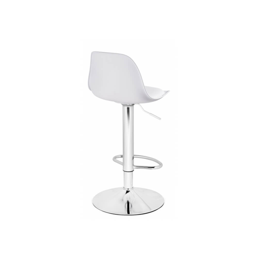 Барный стул Soft white / chrome 380x380x860