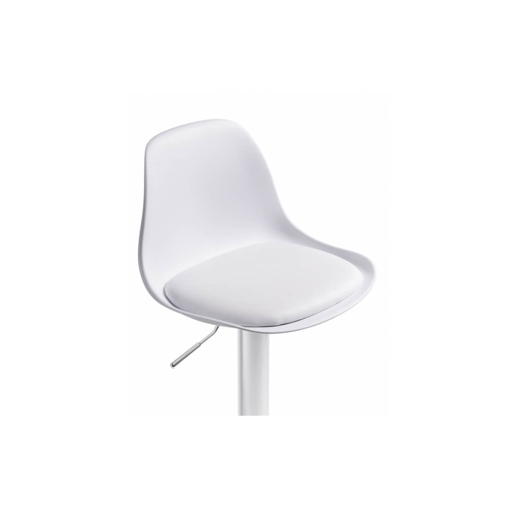 Барный стул Soft white / chrome 380x380x860