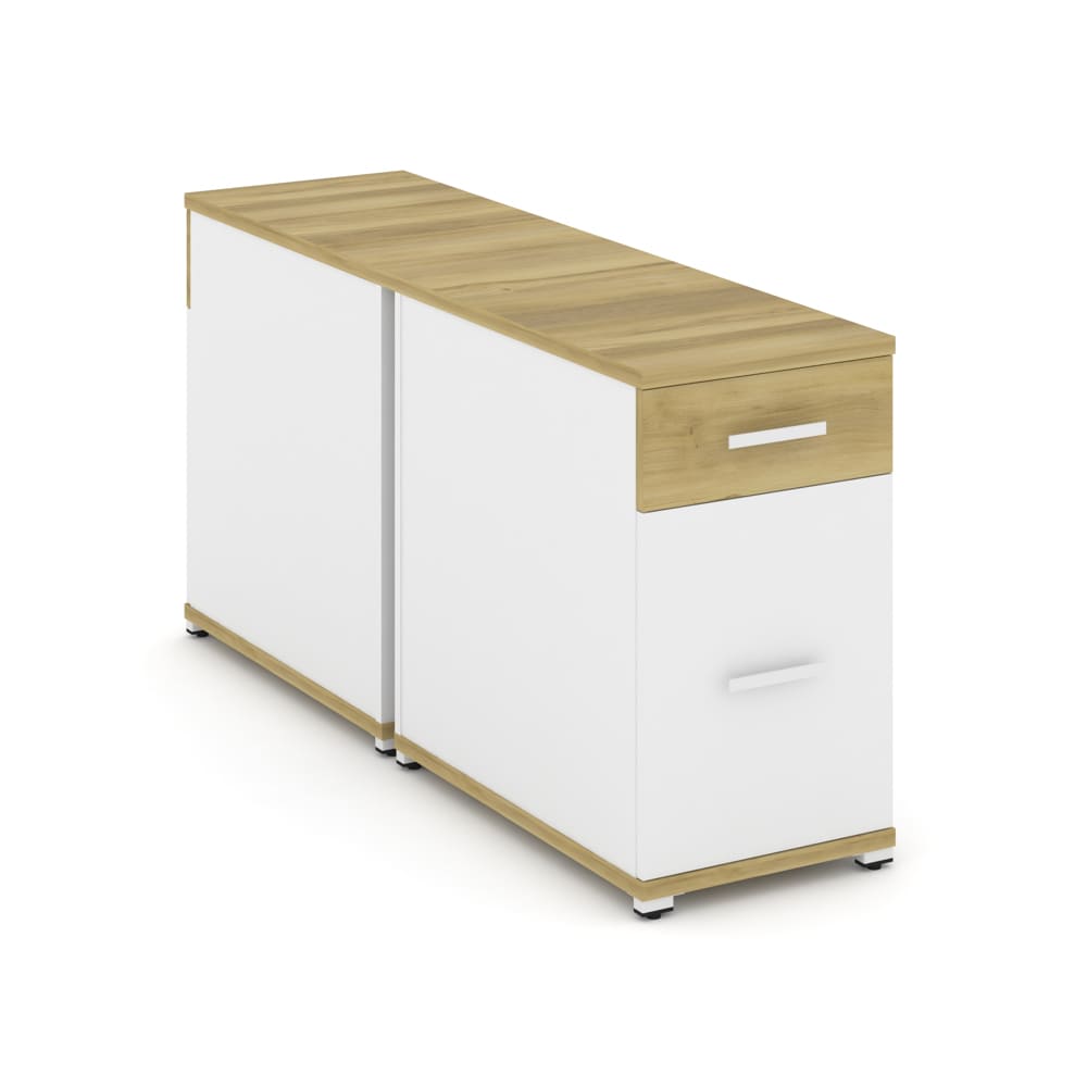 Тумба двухсторонняя 1 ящ. + 1 расп. фасад 420x1480x750