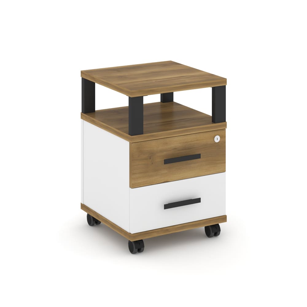 Тумба мобильная 2 ящ. с надставкой 420x420x615